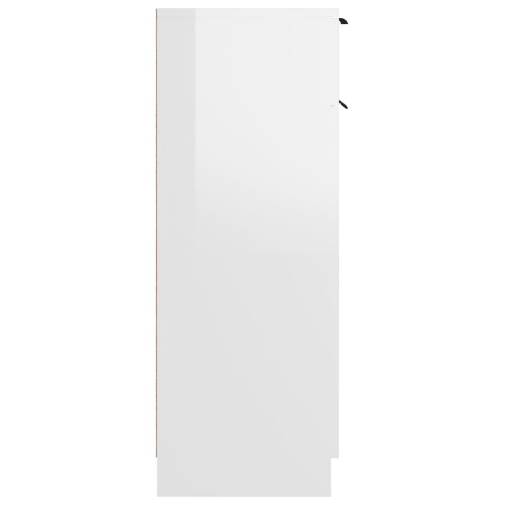 Badkamerkast 32X34X90 Cm Bewerkt Hout Hoogglans Wit