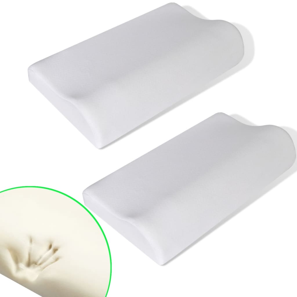 Set van 2 orthopedische traagschuim kussens – ergonomisch design voor nek- en rugondersteuning