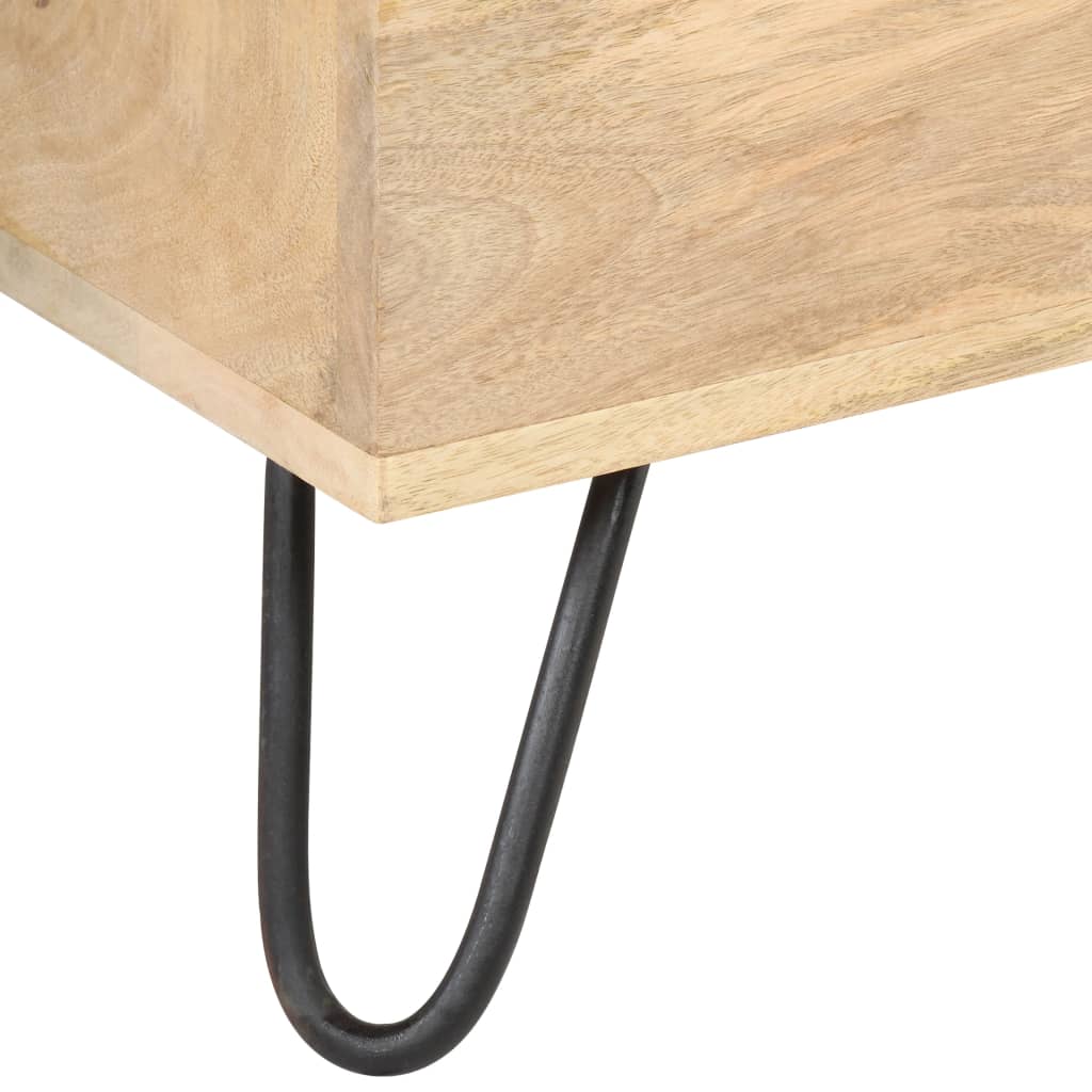 Detail van metalen onderstel en constructie onderzijde