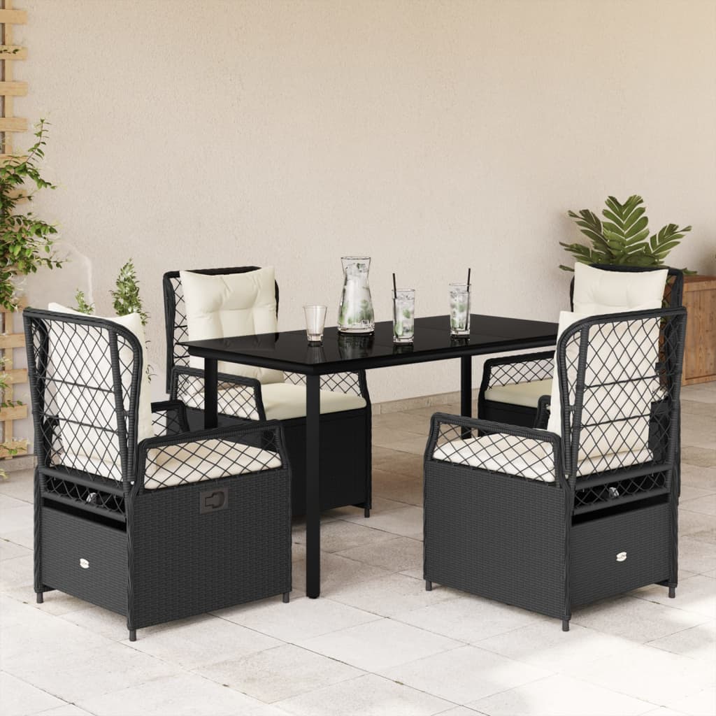 9-Delige Tuinset Met Kussens Poly Rattan