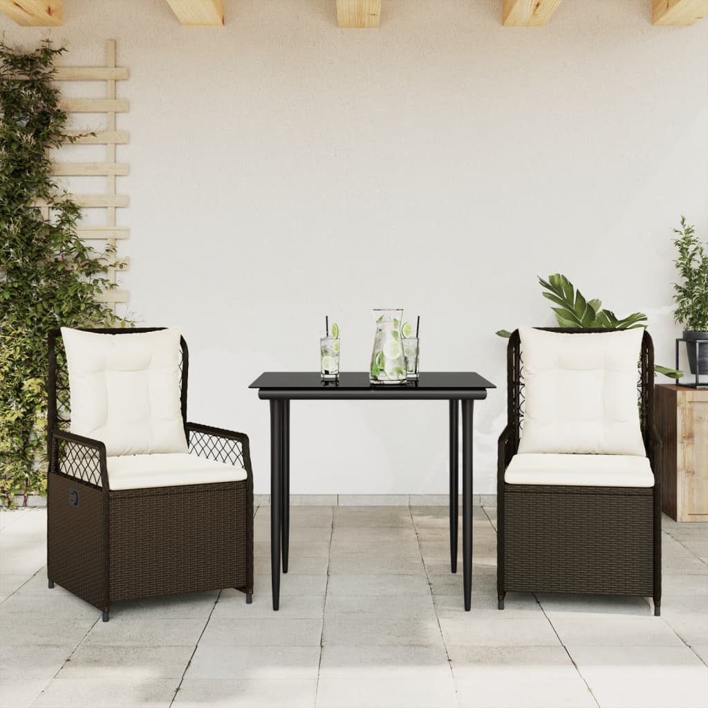 9-Delige Tuinset Met Kussens Poly Rattan