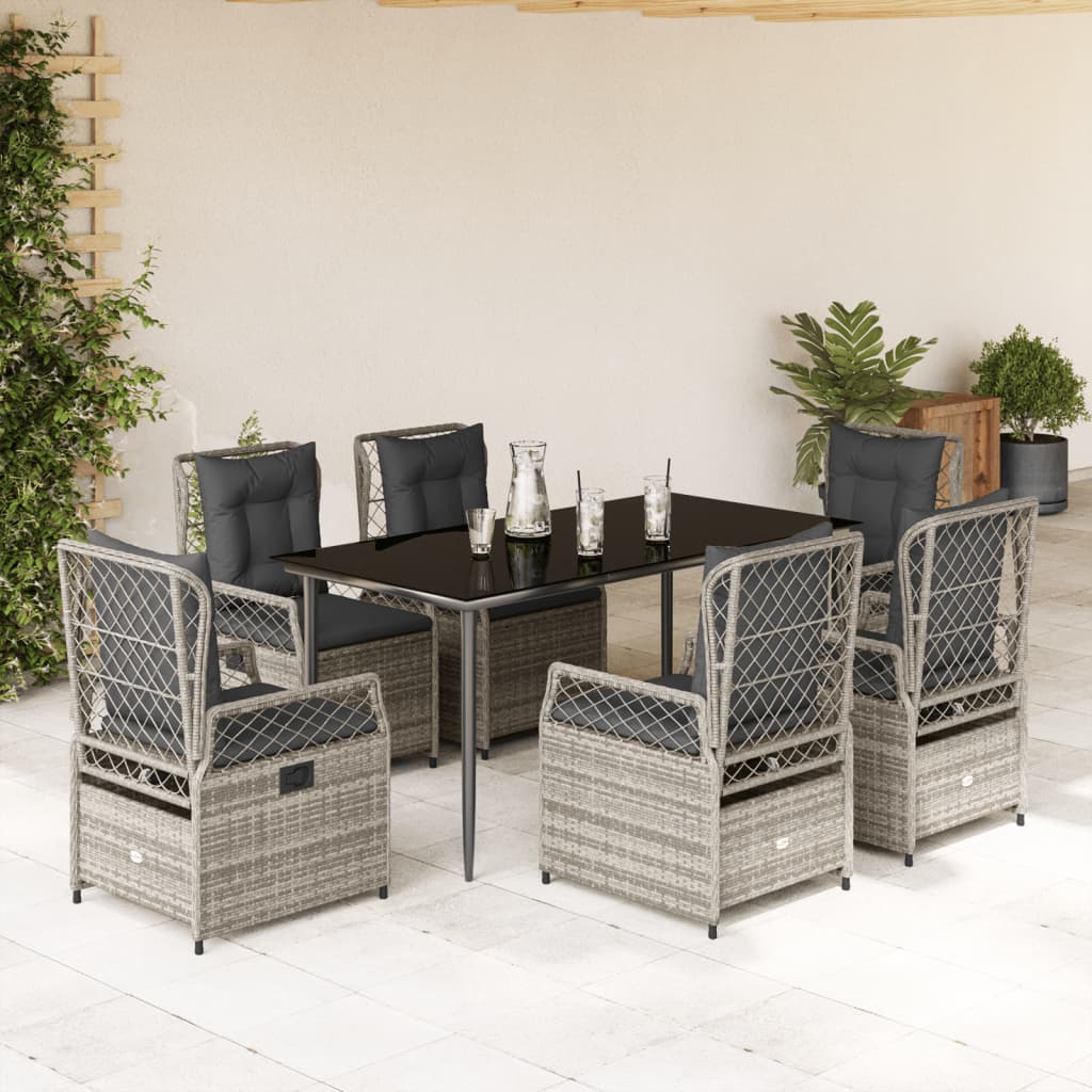 9-Delige Tuinset Met Kussens Poly Rattan