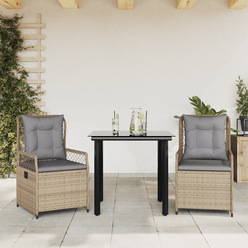 9-Delige Tuinset Met Kussens Poly Rattan