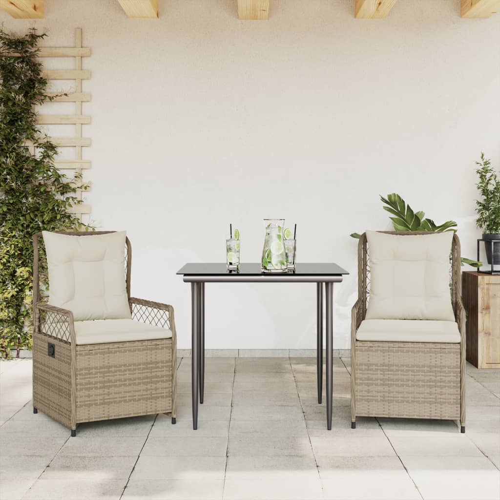 9-Delige Tuinset Met Kussens Poly Rattan