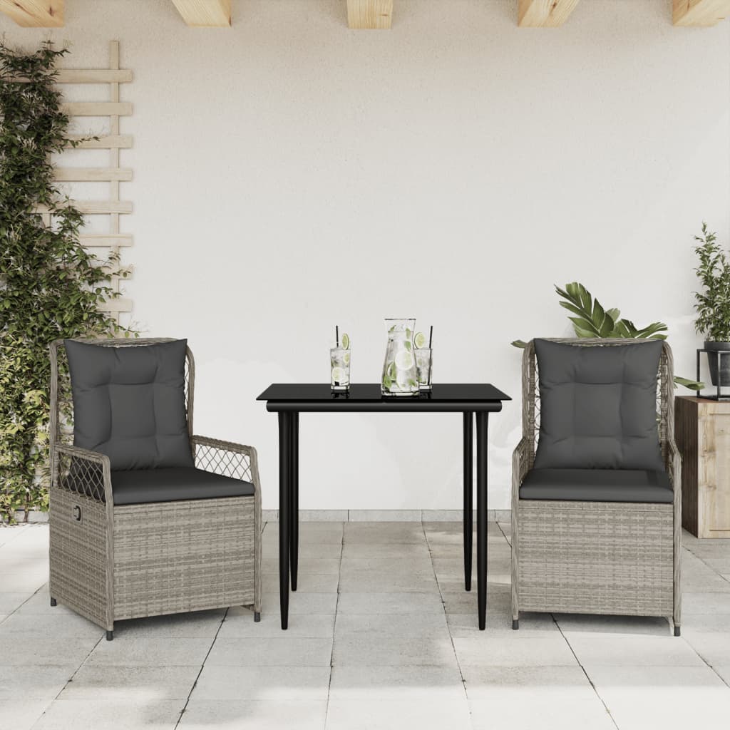 9-Delige Tuinset Met Kussens Poly Rattan